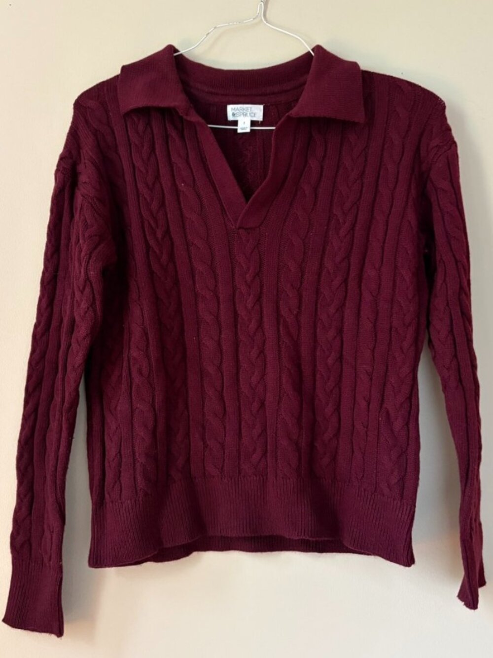 Maroon Sweater Market Spruce Size Small